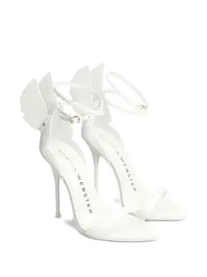 Босоножки на каблуке 100 мм с деталями в виде крыльев херувима