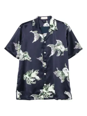 Рубашка с принтом в виде золотых рыбок