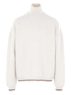 Свитер из смесовой шерсти с высоким воротником