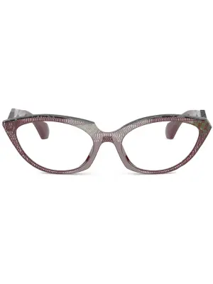 Очки в оправе 'кошачий глаз'