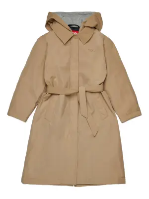 тренч с капюшоном