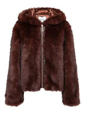 Куртка с капюшоном из искусственного меха