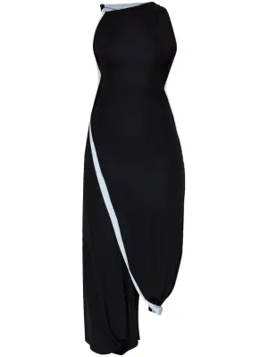 Платье макси асимметричного кроя