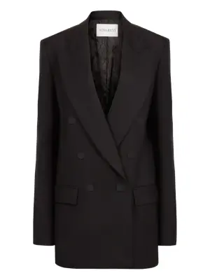 двубортный шерстяной пиджак