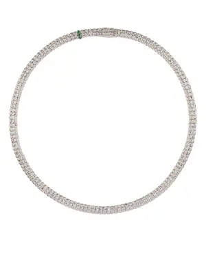 Кольцо Enigma из белого золота с изумрудом