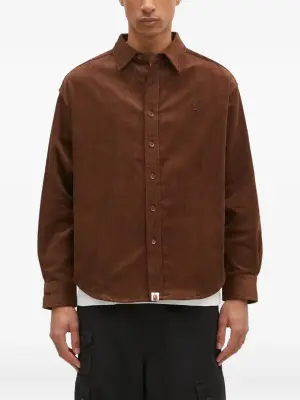 вельветовая рубашка на пуговицах