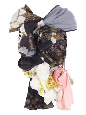 Драпированная блузка с принтом