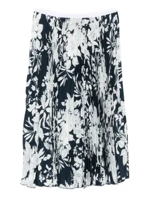 плиссированная юбка миди с цветочным принтом