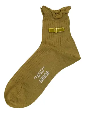 Носки с оборками и бантом