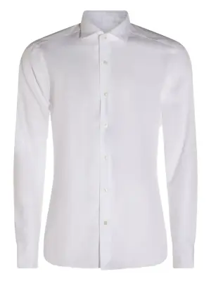 Хлопковая рубашка с длинными рукавами