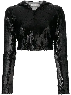 укороченный пиджак с пайетками