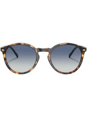 Солнцезащитные очки в круглой оправе черепаховой расцветки