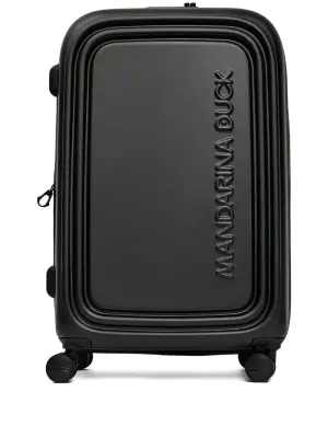 Чемодан с тисненым логотипом