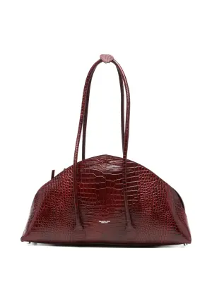 Сумка на плечо La Bauletto с тиснением под кожу крокодила