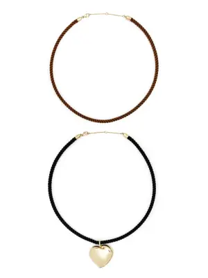 Колье Coeur из желтого золота с подвеской