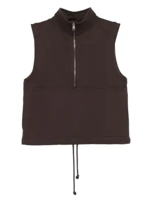 Топ с воротником-воронкой на молнии