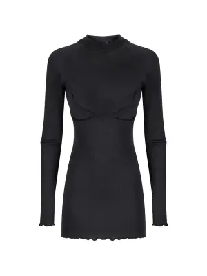 Мини-платье с круглым вырезом