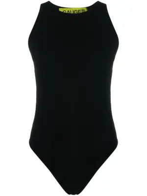 Sleeveless round-neck bodysuit