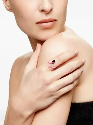 Кольцо Baby Vine из желтого золота 9 карат с аметистом