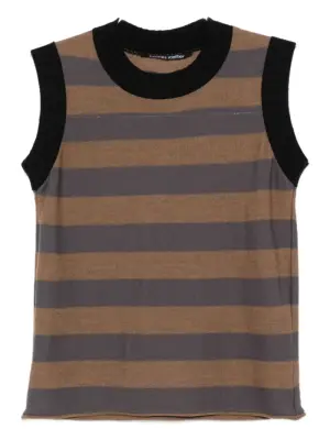Полосатый топ без рукавов