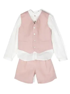 Льняной костюм-тройка