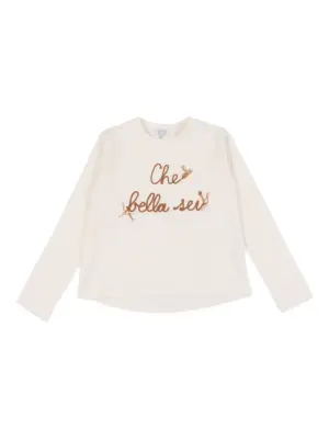 Футболка с вышивкой "Che Bella Sei"