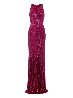 Платье макси с пайетками