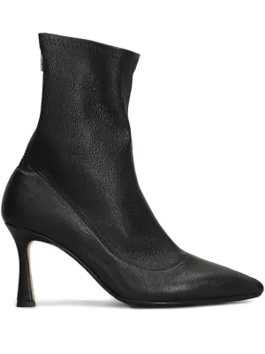 Ботильоны на каблуке с заострённым носком