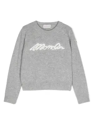 Джемпер из вирджинской шерсти с вышитым логотипом