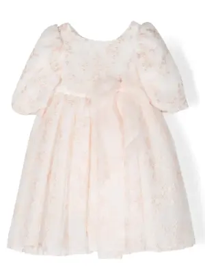 Платье из тюля с цветочной вышивкой