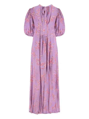 Макси-платье с цветочным принтом