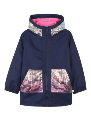 куртка с капюшоном и пайетками