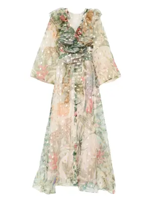 Макси-платье с цветочным принтом