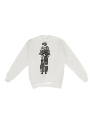 Свитшот с графическим принтом и круглым вырезом