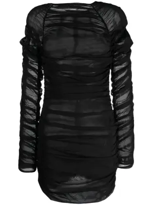 Полупрозрачное платье мини Narikala со сборками