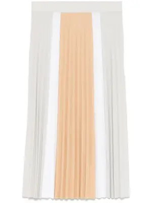 Плиссированная юбка миди в стиле колор-блок