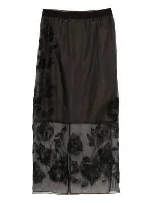 Юбка с цветочной вышивкой