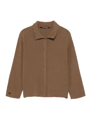 Кардиган в рубчик на пуговицах спереди