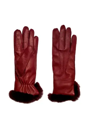 Перчатки с меховой отделкой