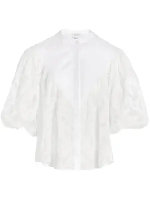 Блузка с кружевной вышивкой