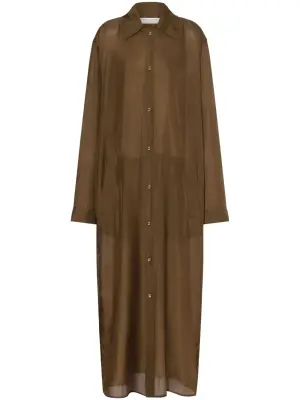 Шелковое однобортное пальто