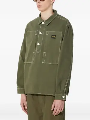 Рубашка с контрастной строчкой