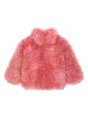 шуба из искусственного меха с логотипом DG