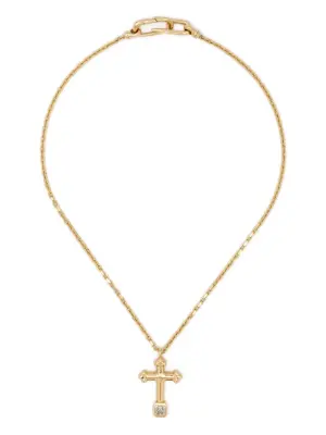 Колье Cross из желтого золота с бриллиантами