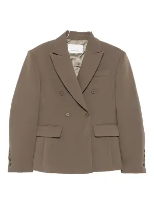 Двубортный пиджак с заостренными лацканами