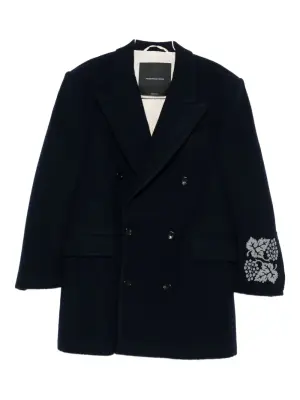 Двубортный блейзер с вышивкой