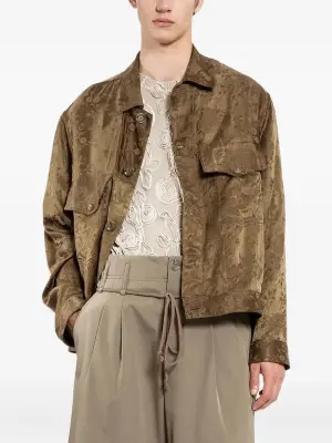 Жаккардовая рубашка с цветочным узором