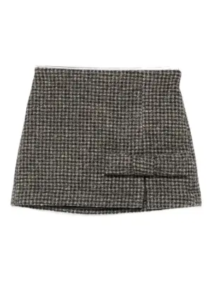 Юбка мини в ломаную клетку