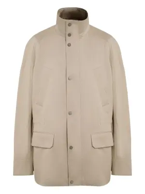 куртка с высоким воротником и кулиской