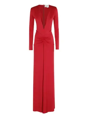 Платье с V-образным вырезом